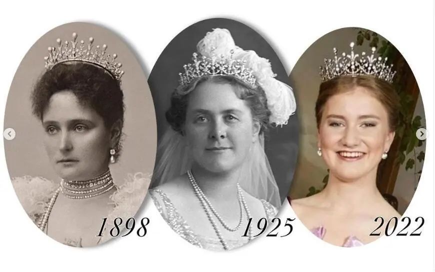 Empress Alexandra Feodorovna
Viscountess Evelyn Brodstone
Crown Princess Elisabeth of Belgium wearing the Viscountess Weymouth Tiara