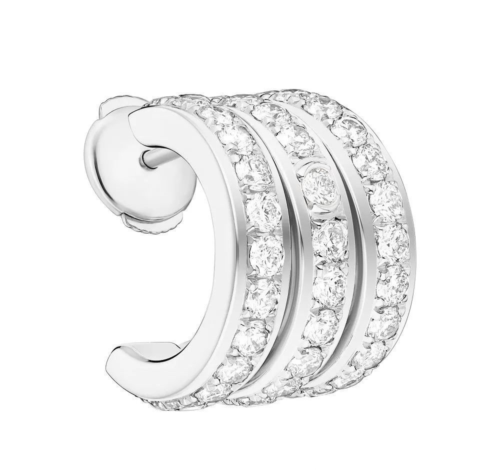 Possession White Gold Earrings, by Piaget
Set with 41 round brilliant-cut diamonds totaling 0.47ct.