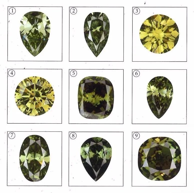 Different hues of chameleon diamonds