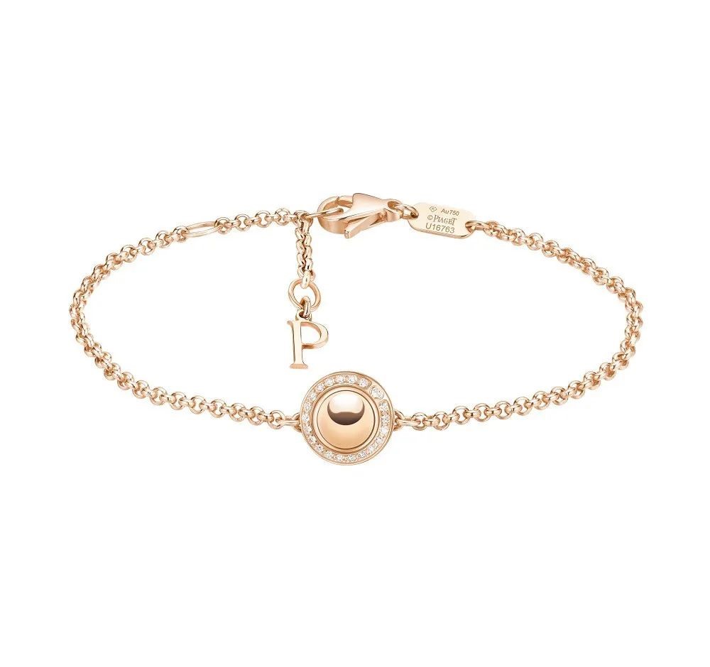 Possession Rose Gold Bracelet, by Piaget
Set with 21 brilliant-cut diamonds totaling 0.095ct.