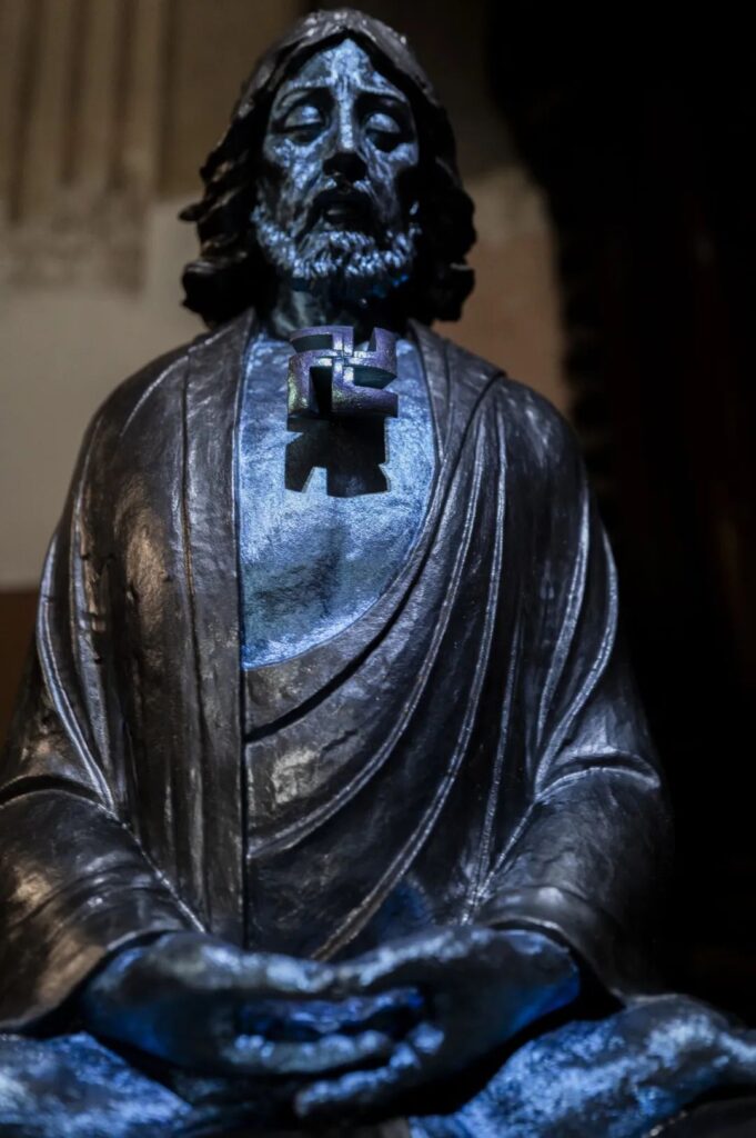 View of Wallace Chan's solo exhibition "TRANSCEND",
Santa Maria della Pietà, Venice, 2024 © Federico Sutera