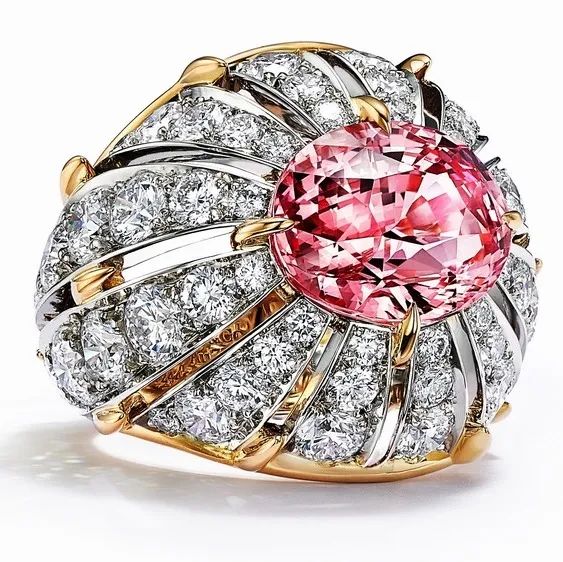 Tiffany & Co.
Padparadscha Sapphire Cocktail Ring