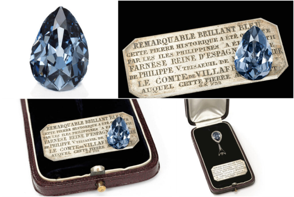 Elizabeth Farnese of Spain once owned a similar quality 6.16-carat blue diamond.
In 2018, it sold for a high price of $6.7 million.