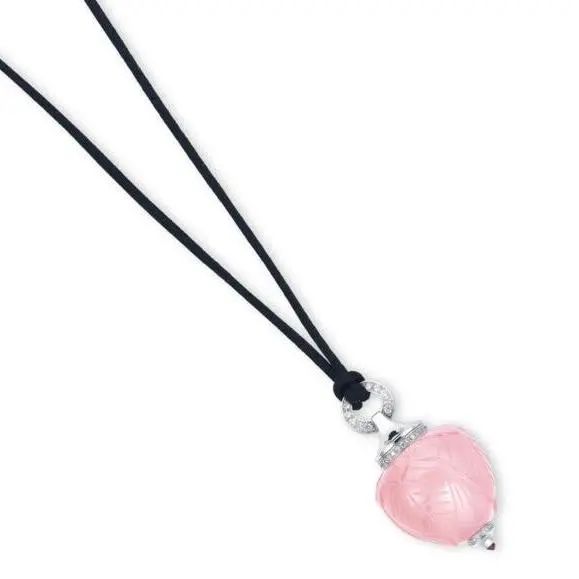 Cartier Inde Mystérieuse High Jewelry Collection
Perfume pendant necklace
Rose quartz, tourmaline, diamonds