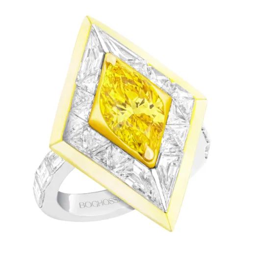 Boghossian Kissing Ring
Yellow gold, white gold, diamonds, mother-of-pearl