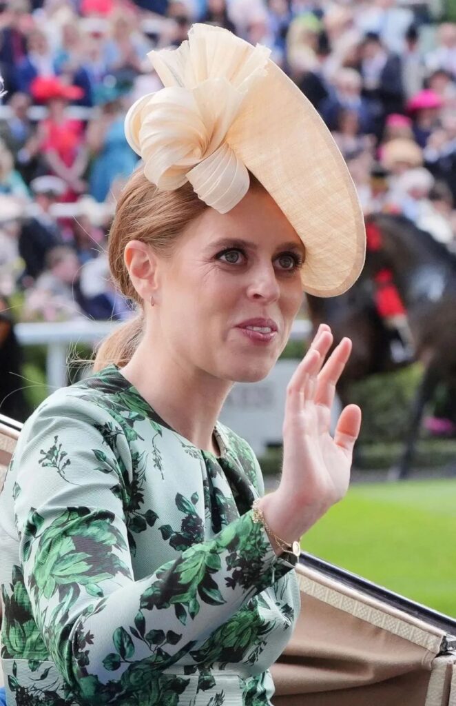 Princess Beatrice with newly pierced ears.