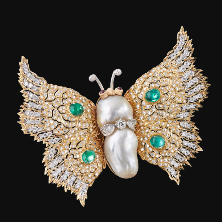 Gianmaria Buccellati butterfly brooch, 1995