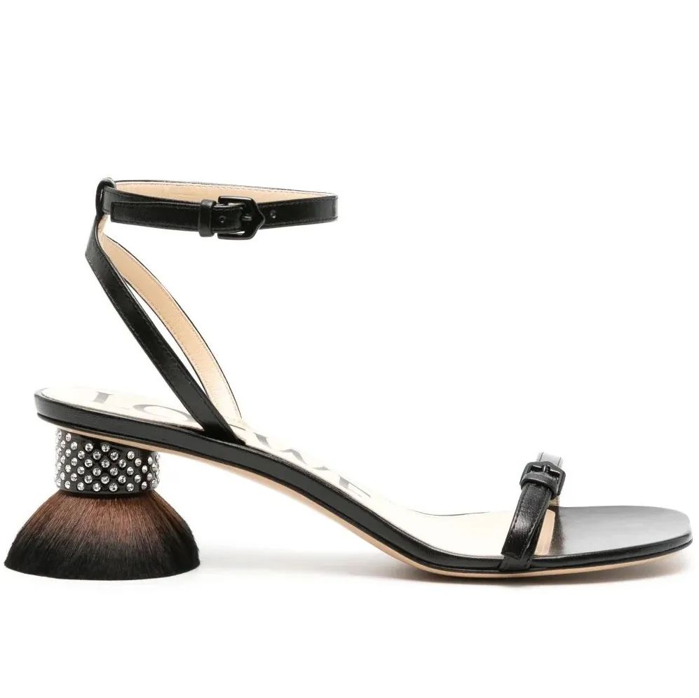 
Loewe Petal leather mid-heel sandals