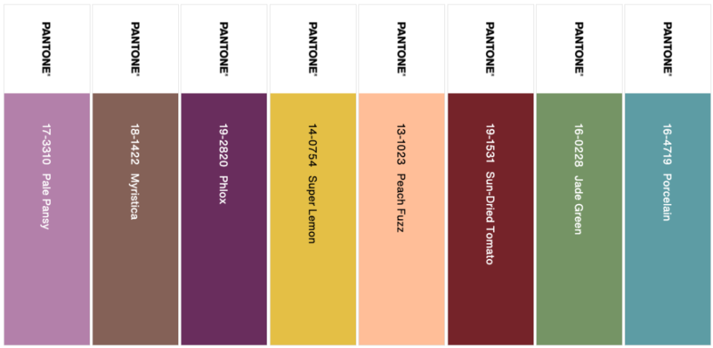 Pantone Hybrid Hues color scheme