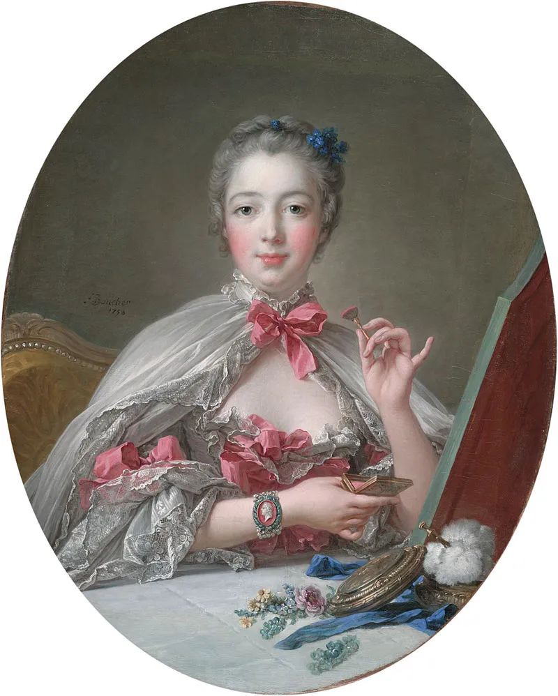 Madame de Pompadour at her Toilette, François Boucher, 1750, Harvard Art Museums