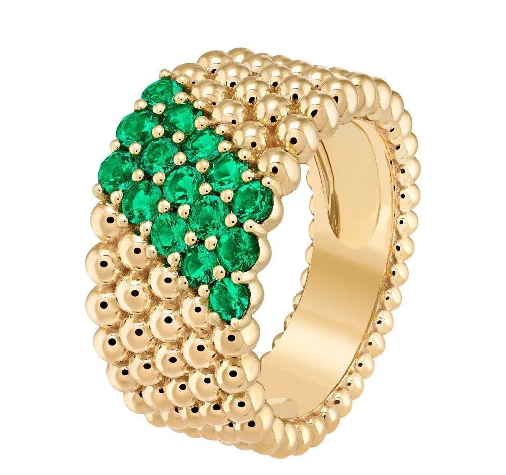 Perlée Couleurs yellow gold ring, by Van Cleef & Arpels