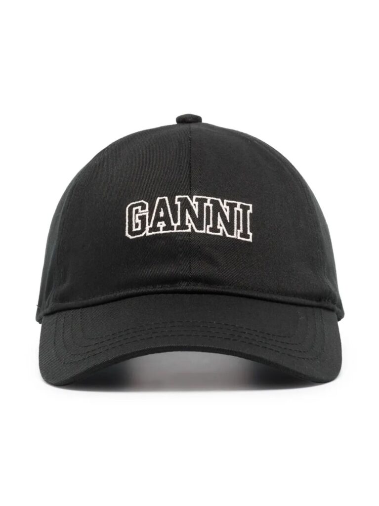 Ganni logo embroidered baseball cap