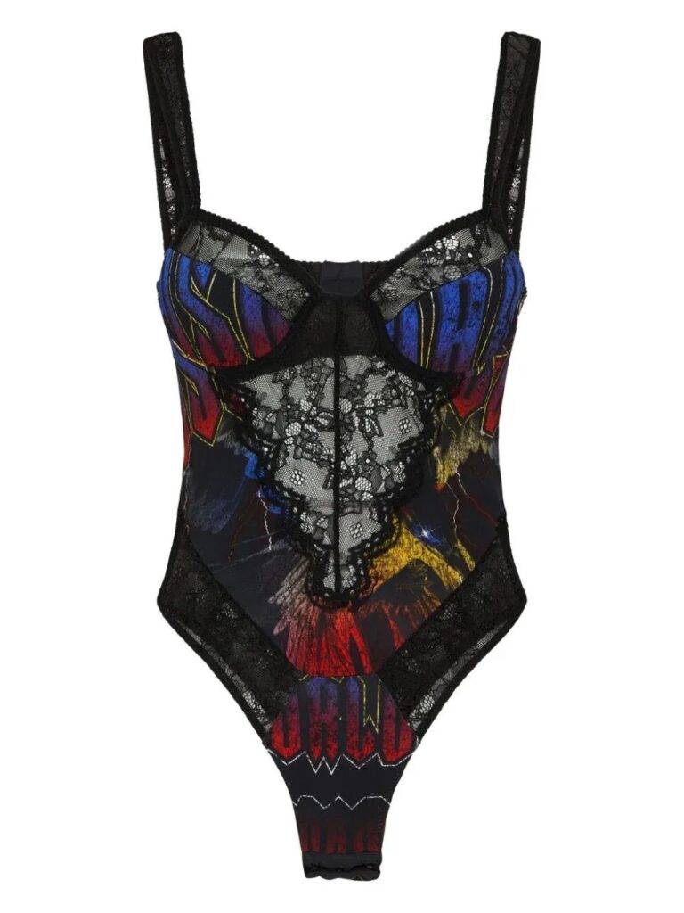 Dsquared2 lace patchwork bodysuit