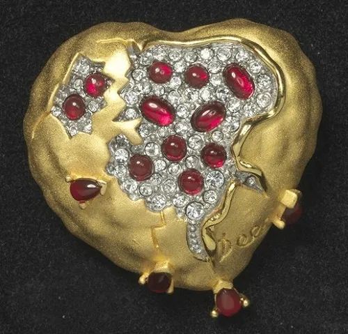 Dali jewelry piece "The Pomegranate Heart"