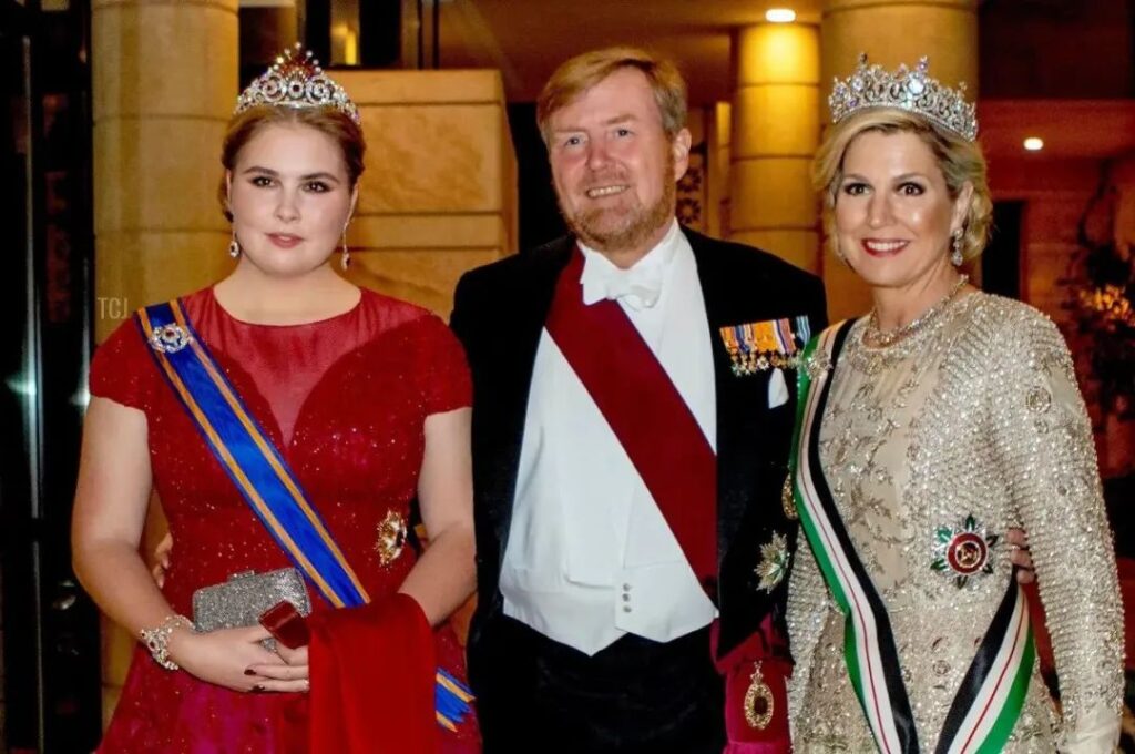 The Dutch Crown Princess with the King and Queen of the Netherlands