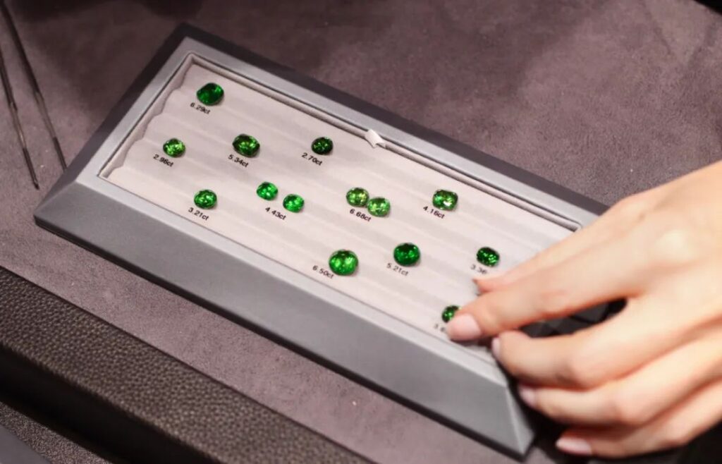 Tsarina Jewels' demantoid garnet collection