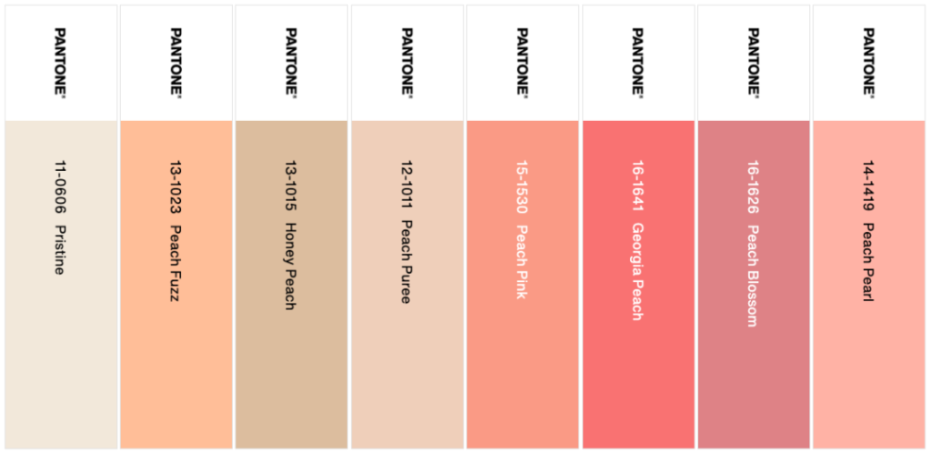 Pantone Peach Plethora color scheme