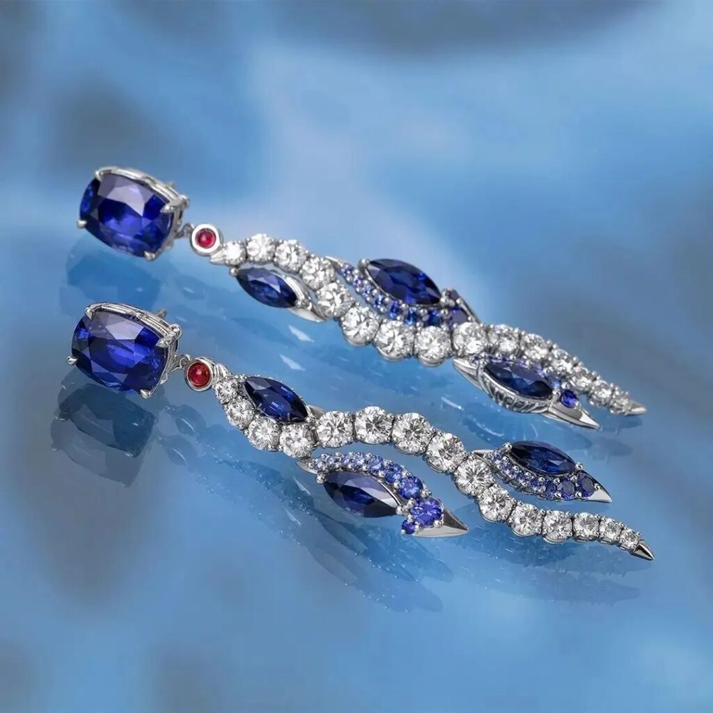 Gübelin Glacial Symphony sapphire earrings