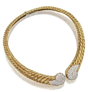 David Webb gold and diamond necklace