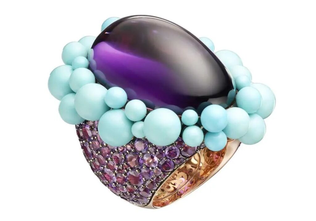 de GRISOGONO Melody of Colors Ring
Amethyst, turquoise