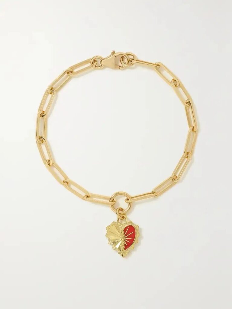 FoundRae Reflection heart charm bracelet