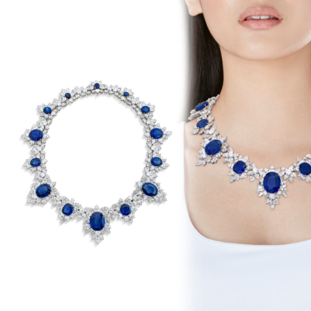 Sapphire and Diamond Necklace