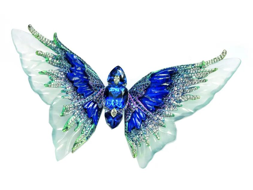 Whimsical Blue butterfly brooch