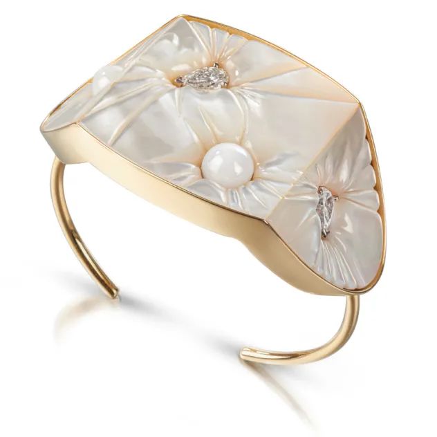 Melanie Georgacopoulos bracelet
Pearl, diamonds, mother-of-pearl