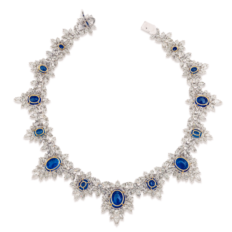 Sapphire and Diamond Necklace