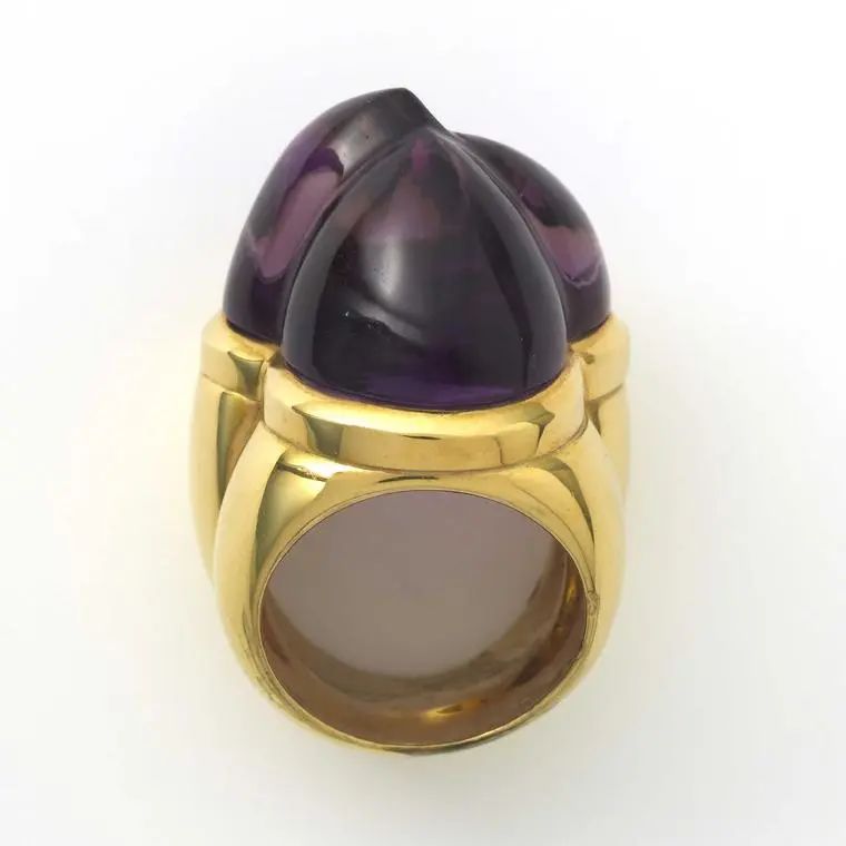 Elizabeth Gage amethyst cocktail ring