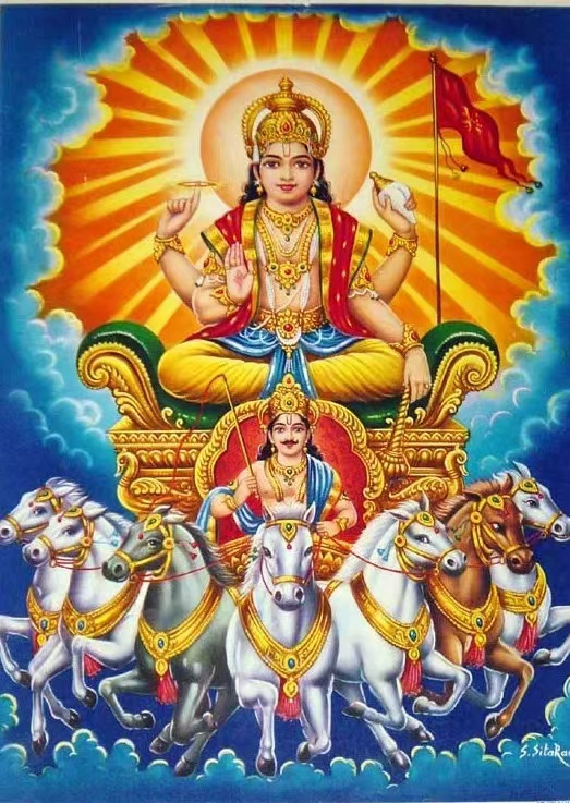 Hindu sun god Surya