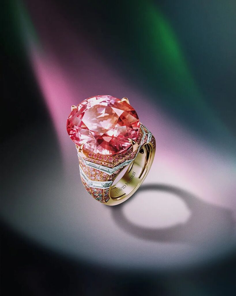 David Morris Skye High Jewelry Collection
Horizon ring
Paraiba tourmaline, pink diamonds