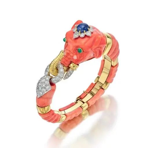 David Webb Elephant Bracelet
"From the Vault: Exceptional Signed Jewels" Auction
March 2024, Sotheby's New York
Estimated price: 70,000-90,000 Swiss Francs