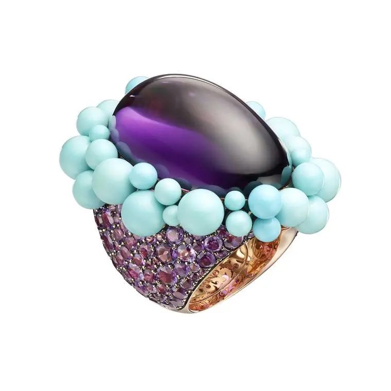 de Grisogono
Melody of Colors Jewelry Series
18K rose gold, amethyst, turquoise