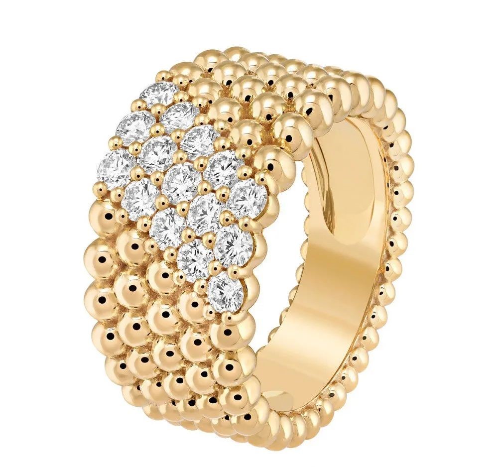 Perlée Couleurs yellow gold ring, by Van Cleef & Arpels