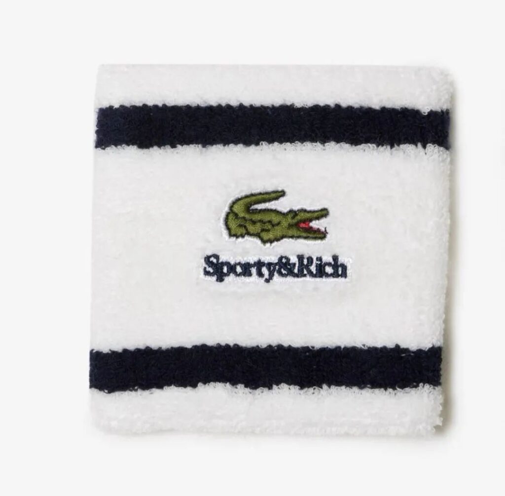 Sporty & Rich x Lacoste collaboration sweatbands