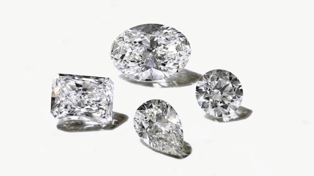 Lab-grown diamonds with different cuts