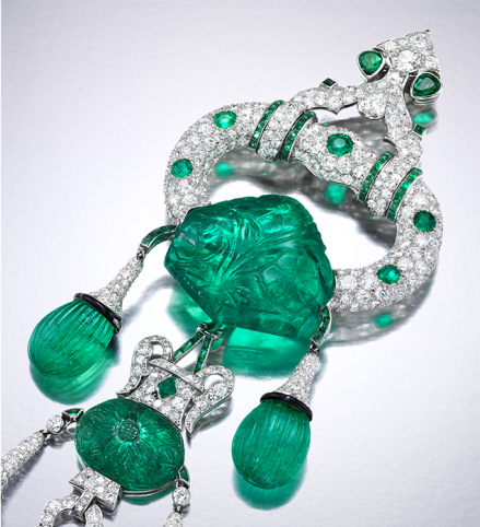 Marjorie Merriweather Post's Cartier emerald brooch