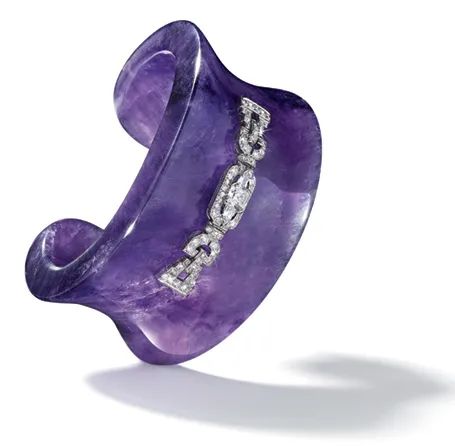 Suzanne Belperron amethyst and diamond bracelet