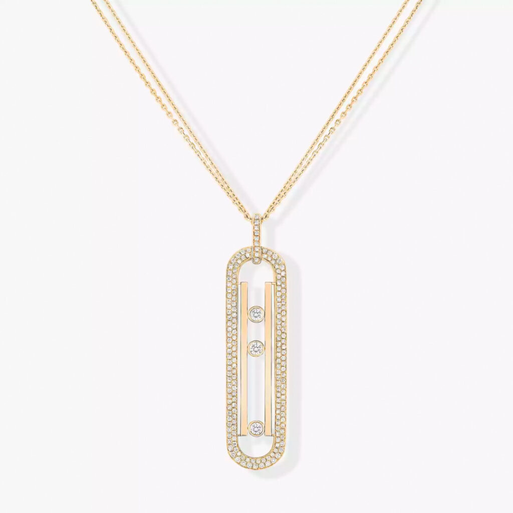 Messika Move 10th Anniversary Collection
18K gold and diamond long necklace