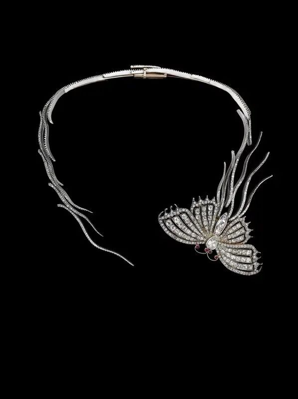 Eliane Fattal
Butterfly Flutter Necklace, set with antique butterfly brooch