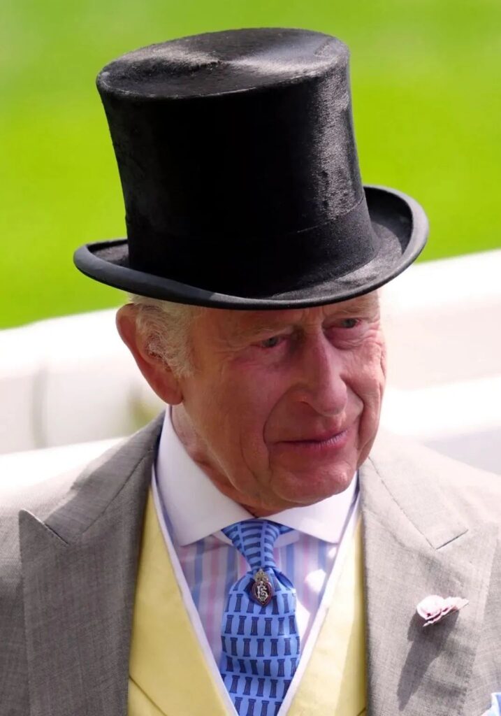 Charles wearing the royal emblem of Tsar Boris III of Bulgaria (1894-1943).