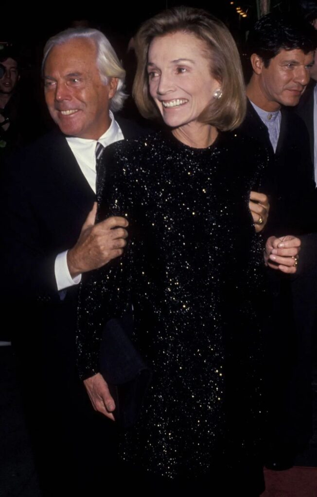 Lee Radziwill with Giorgio Armani
