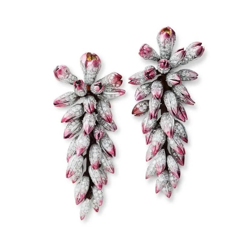 Ginger Flower Earrings, by Hemmerle