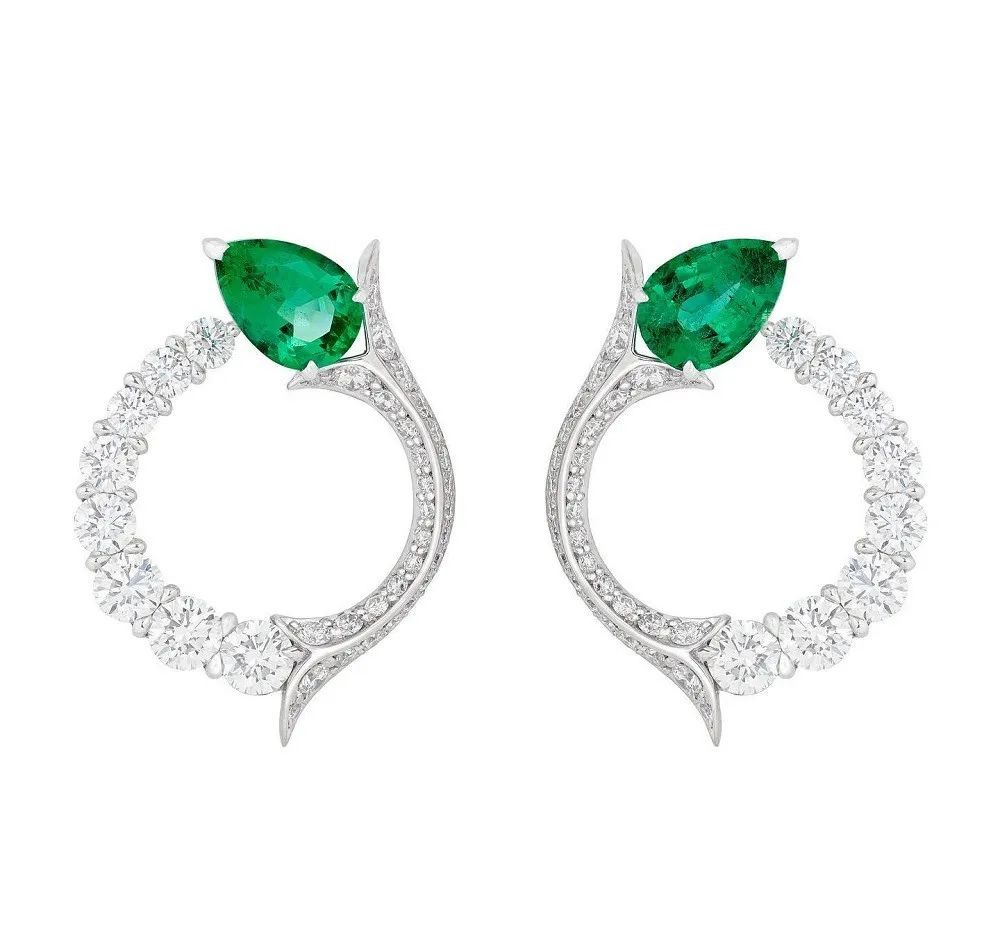 Thorn Embrace Platinum Earrings, by Stephen Webster