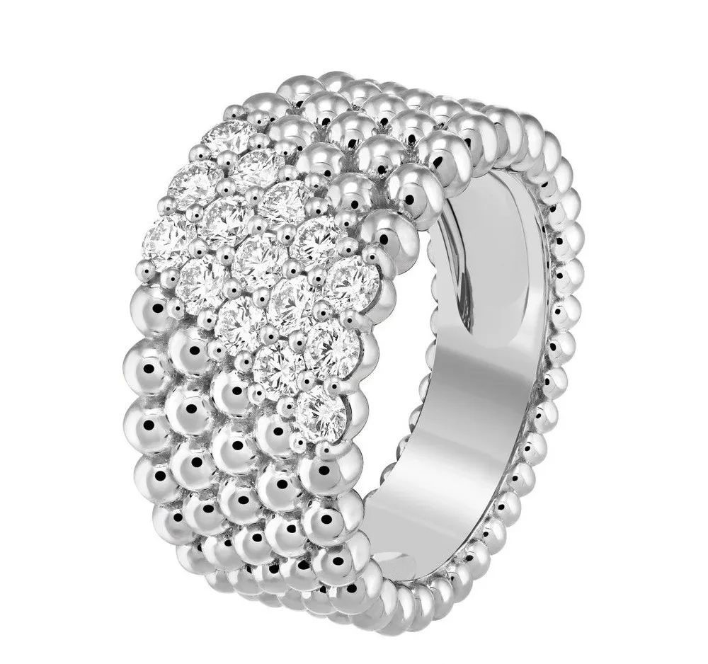 Perlée Couleurs platinum ring, by Van Cleef & Arpels