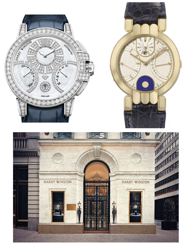 The "arch element" on Harry Winston watches is derived from the New York Fifth Avenue flagship store