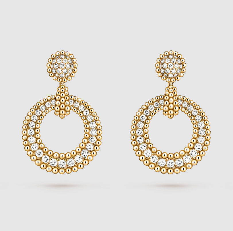 Van Cleef & Arpels Perlée diamonds earrings