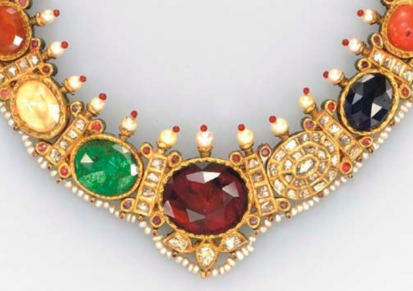 Navratna gold necklace