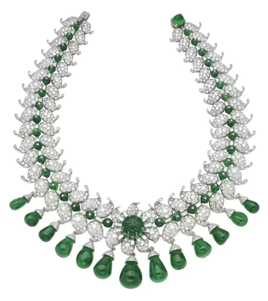 Van Cleef & Arpels emerald and diamond necklace designed for the Maharani of Baroda